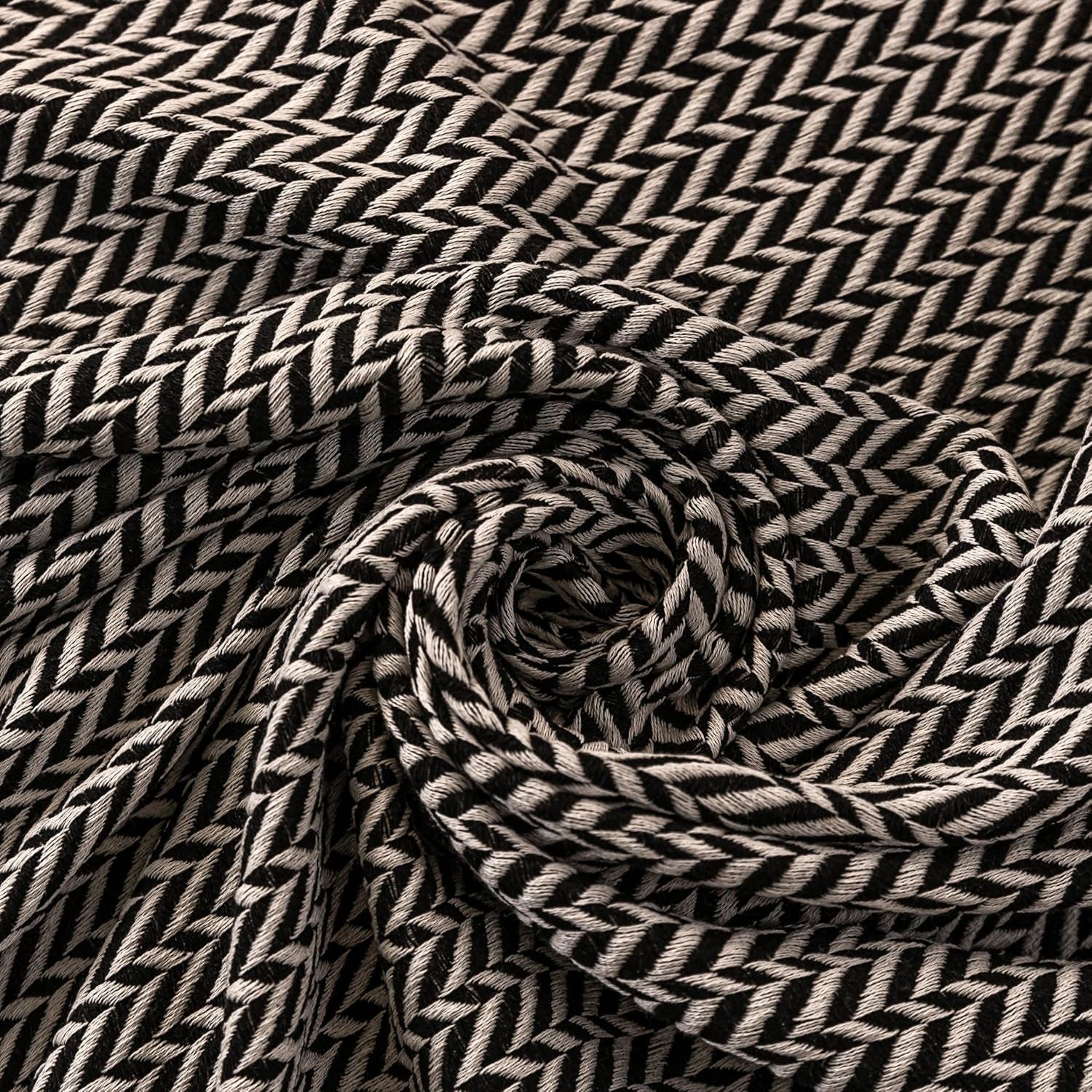Premium Cotton Light Weight Boho Throw Blanket 50”X60” Gray Black and off White for Bed Chair Couch Farmhouse Turkish Throws for Sofa Bedroom Outdoor Fall Throw Blanket Yoga Blanket