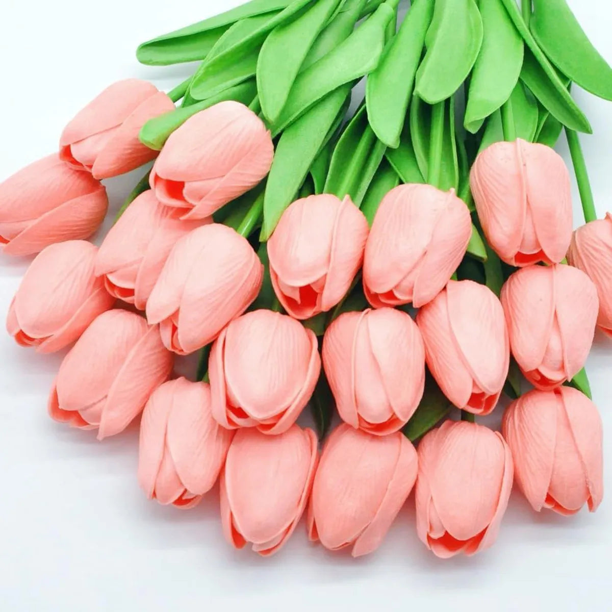 10Pcs Artificial Flower Realistic Touch Tulip Scrapbooking Vase Home Decor Wedding Garden Arch Garland Mother'S Day Bouquet Diy