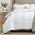 California King Comforter - White Duvet Insert down Alternative Bed Comforter, Lightweight Bedding Comforters Cal King Size Quilted Soft All Season White Square Embossed