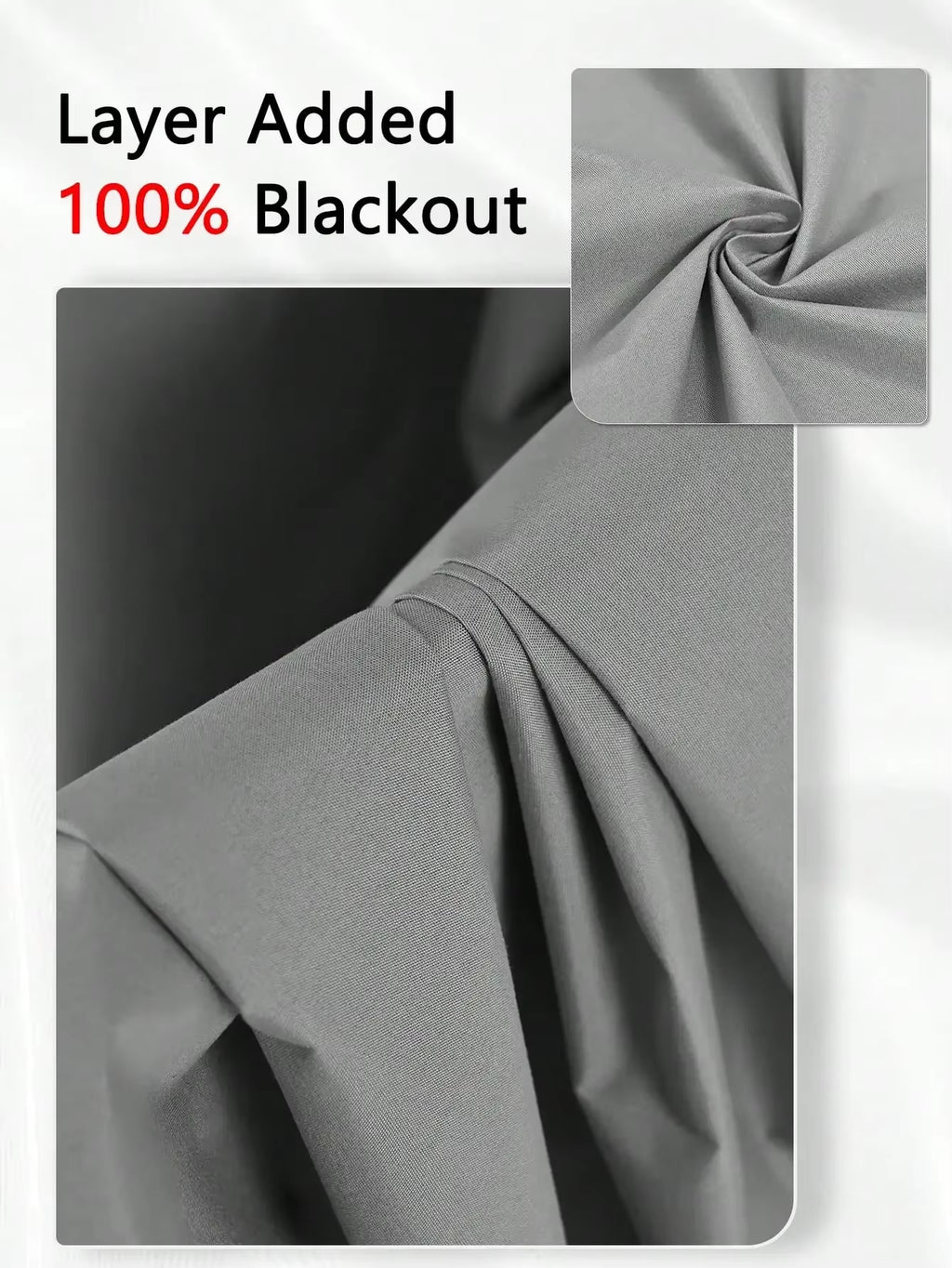 1Panel Solid 100% Blackout Curtains with Grommets, Total Privacy Drapes for Bedroom, Living Room, Home Decor,Lightweight Curtain