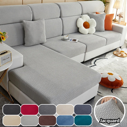 1Pc Jacquard Sofa Slipcover Twill Pattern Elastic Sofa Covers Furniture Protector for Bedroom Office Living Room Home Decor